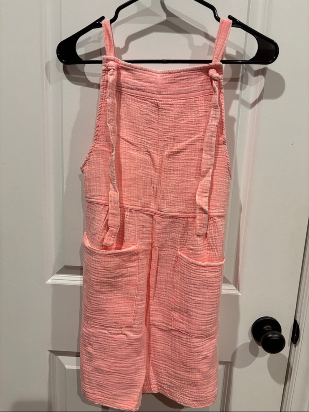 Zenana Outfitters Pink Textured Romper with Pockets